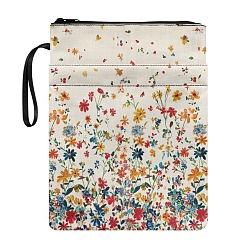 Цветок Тканевые обложки для книг в мягкой обложке, книжные чехлы с застежкой-молнией, прямоугольные, цветок, 290x220 мм