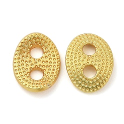 Golden Alloy Connector Charms, Cadmium Free & Lead Free, Curved Oval Links, Golden, 8x10.5x1mm, Hole: 2mm
