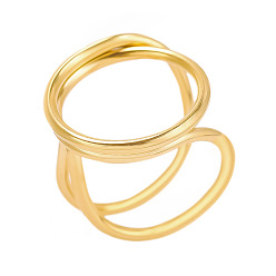 Золотой Геометрические кольца из нержавеющей стали, золотые, 22 мм, внутренний диаметр: 17 мм