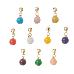 (52) Непрозрачная лаванда Круглые европейские подвески-шармы «кошачий глаз», подвески с большим отверстием в форме шара, с 304 скобами из нержавеющей стали, золотые, разноцветные, 26 мм, отверстие : 4 мм