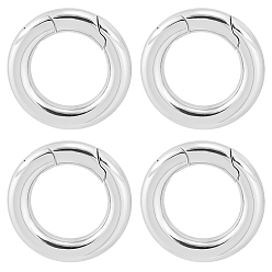 Color de Acero Inoxidable 4piezas lisas 304 anillos de resorte de acero inoxidable, o anillos, broche broches, color acero inoxidable, 9 calibre, 15x3 mm