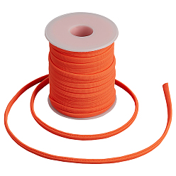 Оранжевый 1 рулон мягкого нейлонового шнура, плоский, оранжевые, 5x3 мм, около 21.87 ярдов (20 м) / рулон