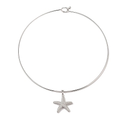 Платина Латунное ожерелье с подвесками, без свинца и без кадмия, реальный 18 k позолоченный, платина, 7-3/4 дюйм (19.7 см)