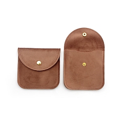 Peru Velvet Jewelry Storage Bags with Snap Button, for Earrings, Rings, Necklaces, Square, Peru, 6.5x6.5cm