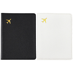 Color mezclado 2 piezas 2 colores fundas protectoras de PVC para pasaporte, Rectángulo, color mezclado, 143x108x5.5 mm, 1 pc / color