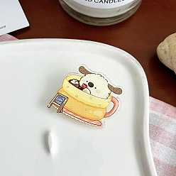 Собака Акриловая брошь для рюкзака, собака в душе, 35~38 мм