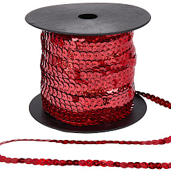 (123L) Белый крем непрозрачный блеск Блестящая лента из ПВХ с пайетками, отделка блестками, аксессуар для одежды, огнеупорный кирпич, 6 мм, 100 ярдов / рулон