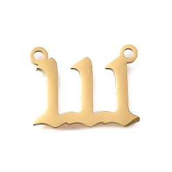 Золотой 304 подвески из нержавеющей стали, номер 1 очарование, золотые, золотые, 12x15.5x1 мм, отверстие : 1.4 мм