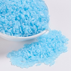 (QTL148FR) Matte Transparent Aqua AB Миюки четверть бусины тила, японский бисер, 2-луночное, (qtl 148 fr) прозрачный матовый аква б, 5x1.2x1.9 мм, Отверстие : 0.8 мм , около 2400 шт / 50 г