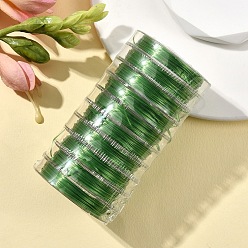 Морско-зеленый 10 рулоны плоские эластичные кристаллы струны набор, эластичная нить для бисера, для изготовления эластичного браслета, цвета морской волны, 0.5 мм, около 10 ярдов (9.14 м) / рулон