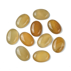 Светло-хаки Натуральный красный агат кабошонов, окрашенная и подогревом, овальные, светлый хаки, 25x18x5.5 мм