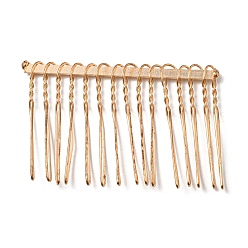 Light Gold Железная фурниутра для гребенки, золотой свет, 36~37.5x55~58x3~4.5 мм