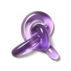 Dark Violet Transparent Resin Cabochons, Bowknot, Dark Violet, 26x25~25.5x8mm