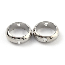 Платина Латунной шариковой кадра, для серег и украшений для волос аксессуары сумка бусина пряжка, круглые кольца, платина, 8x2.5 мм, отверстие : 1 мм, 6 мм внутренним диаметром, 10 шт / пакет