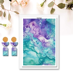 Разноцветный Керамика глина вода переводная бумага, переводные декали под глазурью, для сережек-подвесок своими руками, красочный, 138x95 мм