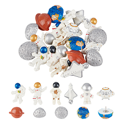 (52) Непрозрачная лаванда 20 шт 10 стили космическая тема железные кнопки чертежа, cmолой, разнообразные, разноцветные, 30~43 мм, 2 шт / стиль