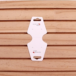 Белый Складные бумажные карточки для демонстрации ювелирных изделий, для показа ювелирных изделий, трапециевидные, белые, 9x4 см