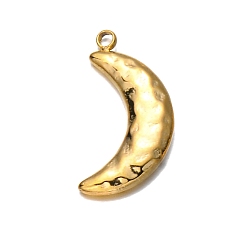 Луна Шкентели нержавеющей стали, реальный 18 k позолоченный, луна, 19x10 мм