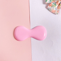 Ярко-Розовый Непрозрачные кабошоны из смолы, бантом, ярко-розовый, 58x28 мм