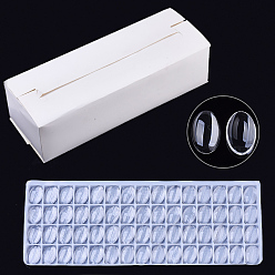 Прозрачный Прозрачные стеклянные кабошоны, овальные, прозрачные, 30x20x5.5 мм, около 780 шт / коробка