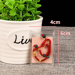 Прозрачный Прямоугольник ПВХ почтовый замок сумки, многоразовые упаковочные пакеты, самозапечатывающийся мешок для хранения ювелирных изделий, прозрачные, 6x4 см