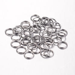 Stainless Steel Color 304 Stainless Steel Jump Rings, Open Jump Rings, Ring, Stainless Steel Color, 21 Gauge, 5.5x0.7mm, Inner Diameter: 4.1mm