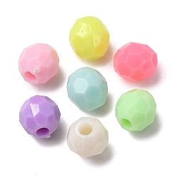 (52) Непрозрачная лаванда Пластиковые шарики, рондель, граненые, разноцветные, 8x7.5 мм, отверстие : 2.5 мм, Около 2380 шт / 500 г