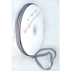 Черный Двухсторонняя ситцевая лента, Полиэфирная лента, чёрные, 1/4 дюйм (7 мм), 50 ярдов / рулон (45.72 / рулон)