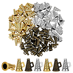 (52) Непрозрачная лаванда 90 шт 3 стили сплава подвески в тибетском стиле, труба, разноцветные, 10~12.5x15x9 мм, отверстие : 3.5x2 мм, 30 шт / стиль