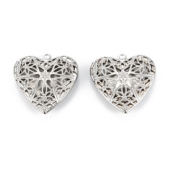 Stainless Steel Color Non-Tarnish 316 Surgical Stainless Steel Locket Pendants, Heart, Photo Frame Pendants, Stainless Steel Color, 26x26x7mm, Hole: 2mm