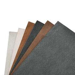 Mixed Color Self-adhesive Velet Cloth Fabric, DIY Crafts, Rectangle, Mixed Color, 30x20x0.03cm