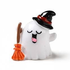 Ghost Кабошоны из непрозрачной смолы на тему Хэллоуина, для изготовления ювелирных изделий, призрак, 28x19x27 мм