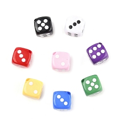 (52) Непрозрачная лаванда Непрозрачные акриловые бусины с распылением, игральная кость, разноцветные, 20x20x20.5 мм, отверстие : 3 мм