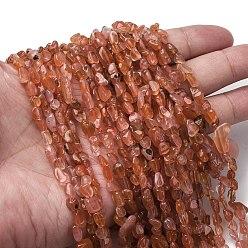 Натуральный Агат Природный агат бисер нитей, самородки, 5~9x4~6x3~4.5 мм, отверстие : 0.7 мм, около 75~89 шт / нитка, 15.35'' (39 см) ~ 15.94'' (40.5 см)