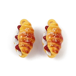 Оранжевый Подвески из эмали и сплава, хлебное очарование, оранжевые, 17x8.5x9 мм, отверстие : 1.2 мм