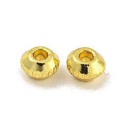 Plaqué 18K Or Véritable Perles en laiton, sans cadmium et sans nickel et sans plomb, rondelle, réel 18 k plaqué or, 3.5x2mm, Trou: 1.4mm