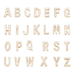 Золотой Сплавочные бусины, Начальная буква, золотые, 9.5~10.5x3.5~10x3.5~4 мм, отверстие : 1.5~2 мм