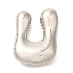 Letter U Стойки обшивки латунные подвески, без кадмия и без свинца, подвески с буквой az~z, Буква U, 22x16.5x6.5 мм, отверстие : 2.5x3 мм