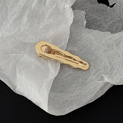 Золотой Металлические заколки для волос из кожи аллигатора, золотые, 58 мм