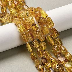 Янтарный Янтарные шарики нити, самородки, с бисером, упавший камень, 7~11.5x8~9x7~9 мм, отверстие : 0.6 мм, около 33~39 шт / нитка, 15.16~15.47 дюйм (38.5~39.3 см)