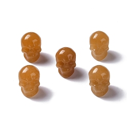 Красный Авантюрин Натурального красного бисера авантюрин, череп, 13x10x11.5 мм, отверстие : 1 мм