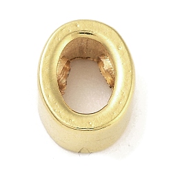 Letter O 304 подвески из нержавеющей стали, реальный 24 k позолоченный, Письмо O, 7.5x6x4 мм, отверстие : 1.6 мм