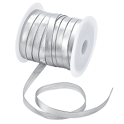 Серебро 20 m плоский шнур из искусственной кожи, для пошива аксессуаров, серебряные, 10x0.7 мм, около 21.87 ярдов (20 м) / комплект