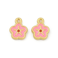 Цветок Бисера эмали сплава, без кадмия и без свинца, цветок, 10.5x8x2 мм, отверстие : 1 мм