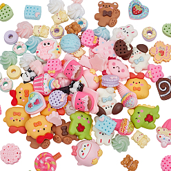 (52) Непрозрачная лаванда 100 шт. Кабошоны из непрозрачной смолы, разнообразные, разноцветные, 11.5~25.5x9~23x4~11 мм