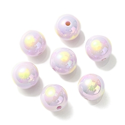 чертополох УФ-покрытие радужными переливающимися акриловыми бусинами, два тона, круглые, чертополох, 16 мм, отверстие : 3 мм