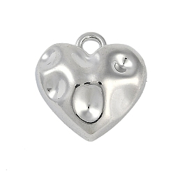 Платина Стойки подвески обшивки сплава, без свинца и без кадмия, сердце прелести, платина, 18.5x18x6.5 мм, отверстие : 2.5 мм