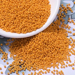 (RR4454) Дуракоат Окрашенный Непрозрачный Кумкват Миюки круглые бусины рокайль, японский бисер, (rr 4454) непрозрачный кумкват, 11/0, 2x1.3 мм, Отверстие : 0.8 мм , около 5500 шт / 50 г