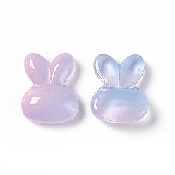 чертополох Кабошоны, гальваническое стекло, кролик, чертополох, 10x8x3 мм