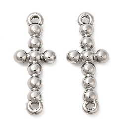 Нержавеющая Сталь Цвет Не тускнеет 304 подвески-соединители из нержавеющей стали, перекрестная ссылка, цвет нержавеющей стали, 23x9x3 мм, отверстие : 1.5 мм